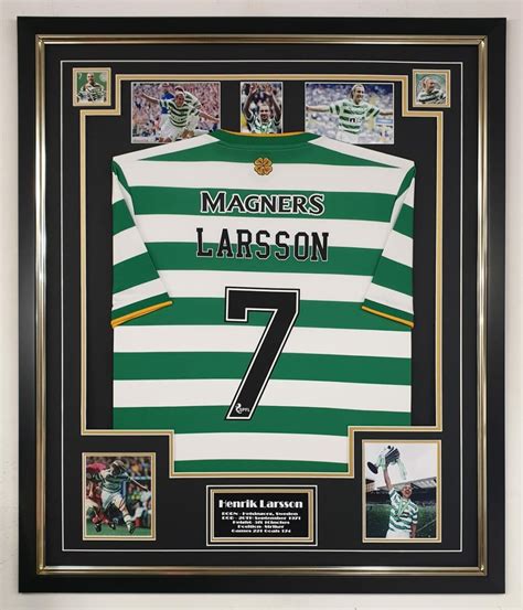 Henrik Larsson Signed Photo with Celtic FC Football Shirt Framed ...