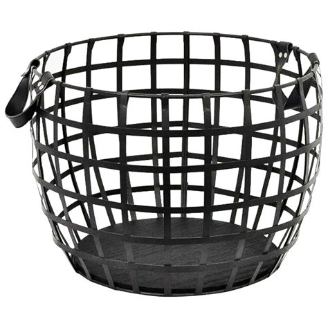 Black Metal Basket With Handles Metal Baskets Wire Basket Storage