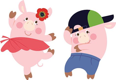 Royalty Free Dancing Pig Clip Art Vector Images And Illustrations Istock