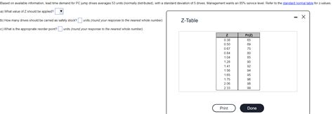 Solved A What Value Of Z Should Be Applied B How Many