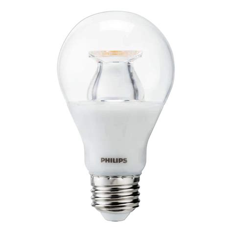 Philips 60w Equivalent Soft White Clear A19 Led Warm Glow Effect Light Bulb 2 Pack 462481