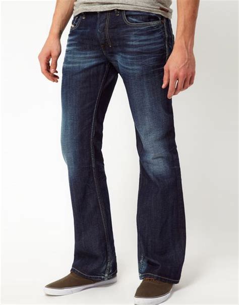 Diesel Zathan Boot Cut Jeans In Blue For Men Lyst