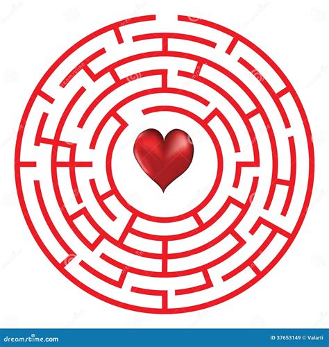 Love Concept Maze With Heart Royalty Free Stock Images Image 37653149