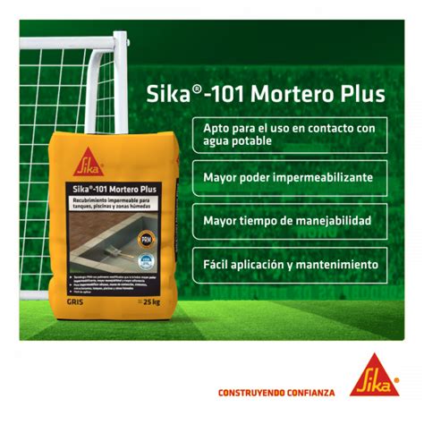 Sika 101 Mortero Plus Recubrimiento Impermeable Gris 25Kg Casa Andina