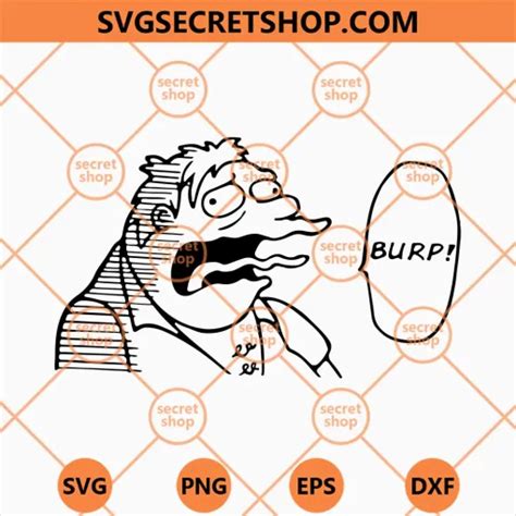 One Burp Man SVG, Simpsons Barney Burp Cutout SVG, Barney Gumble The Simpsons SVG | SVG Secret ...