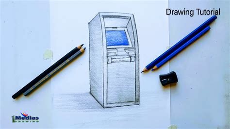 How To Draw Atm Both Machine Automated Teller Machine Youtube