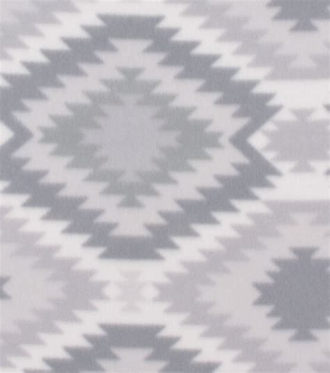 Geometric Gray Aztec Blizzard Fleece Fabric Joann