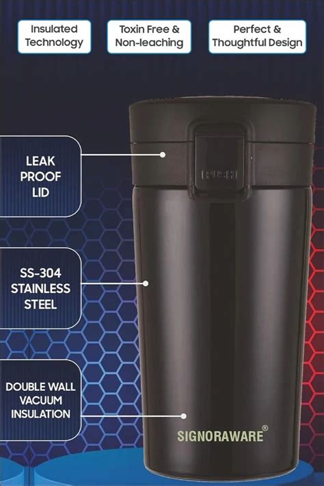 Signoraware Hot Pour Coffeemate Insulated Mug Vacuum Insulated Travel Coffee Mug Ml At Rs