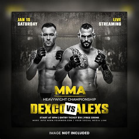 Premium Psd Mma Sport Flyer Template