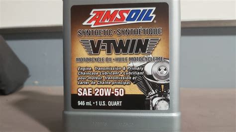 AMSOIL Synthetic V Twin Motorcycle Oil SAE 20W 50 946 ML Cross Roads