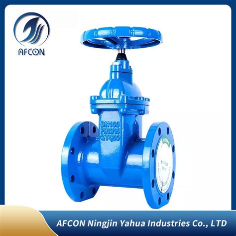 Ductile Iron Rubber Seat Flange Knife Gate Valve China F Resilient