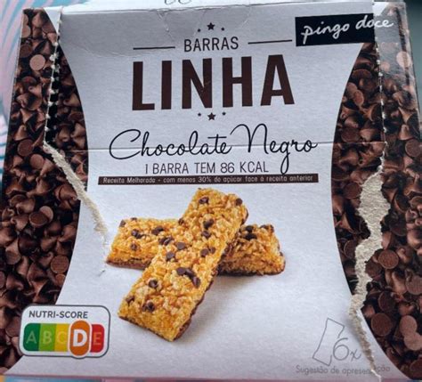 Barras Linha Chocolate Negro Pingo Doce Kalorie Kj A Nutri N