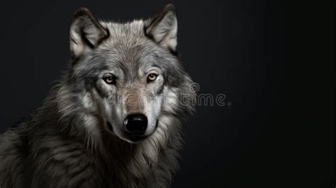 Close Up Portrait Of A Grey Wolf Canis Lupus Also Known As Timber