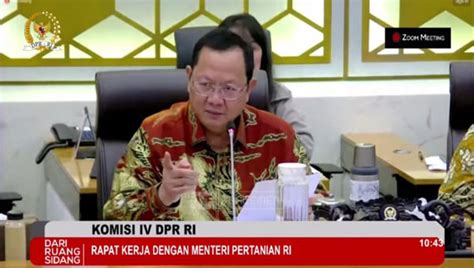 Raker Dengan Mentan Ketua Komisi IV DPR Sudin Soroti Kenaikan Harga