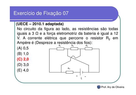 Associação de Resistores Exercícios PPT