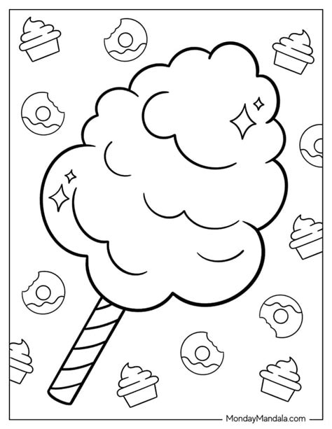 Cotton Candy Coloring Page