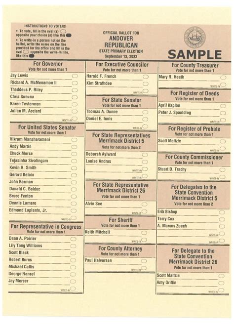 2022 Primary Election Sample Ballots The Beacon