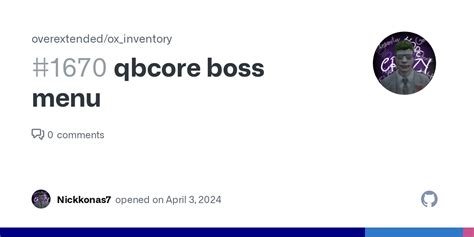 Qbcore Boss Menu Issue 1670 Overextended Ox Inventory GitHub