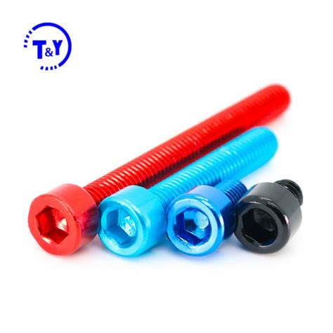 Aluminium Color Hex Socket Head Allen Screws Aluminium Alloy Cap Head