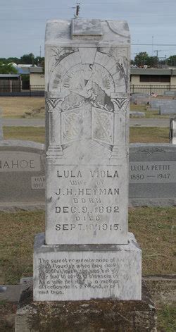 Lula Viola Donahoe Heyman 1882 1915 Mémorial Find a Grave