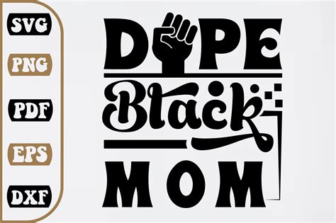 Dope Black Mom Svg Design Graphic By Belysvgbundlefiles · Creative Fabrica