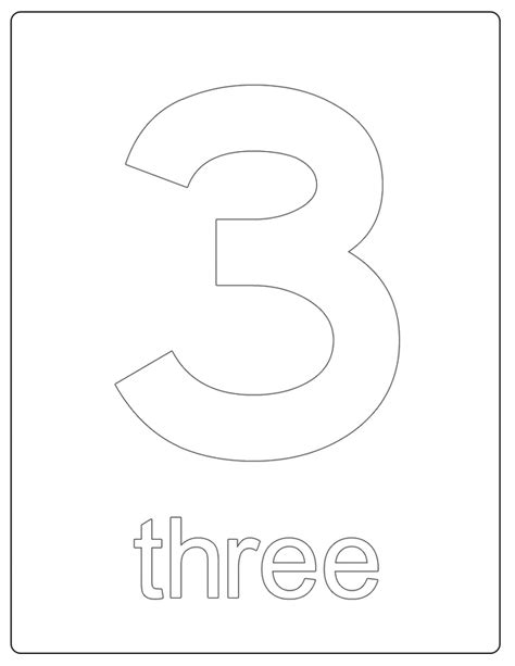 Number 3 Coloring Page - Coloring Home