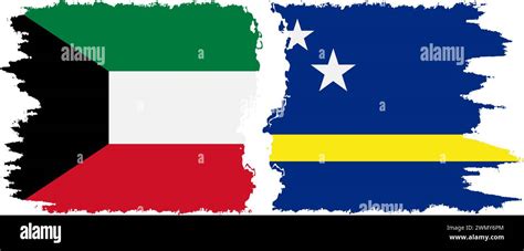 Kuwait Curacao Flag Stock Vector Images Alamy