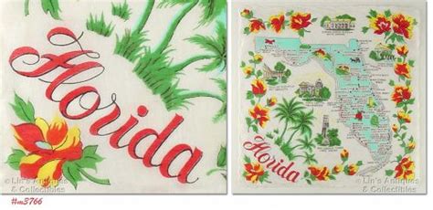 Vintage State Souvenir Hanky Florida