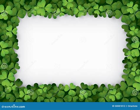 Green Clover Border Stock Vector Illustration Of Green 50081812