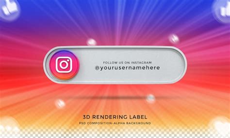 Premium Psd Follow Me On Messenger Social Media Lower Third 3d Design