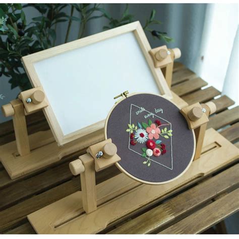 Degree Rotatable Adjustable Embroidery Hoop Stand Cross Etsy