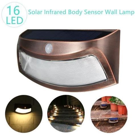 Applique Murale Solaire Pir Msd Smile Solar Led Light Rouge