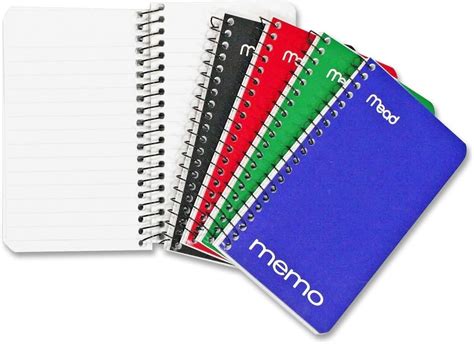 Mead Memo Pads Pack Lined College Ruled Paper Pocket Notebook