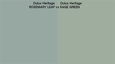 Dulux Heritage Rosemary Leaf Vs Sage Green Side By Side Comparison