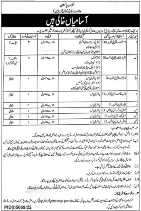 Ministry Of Defence Mod Jobs 2023 2024 Job Advertisement Pakistan