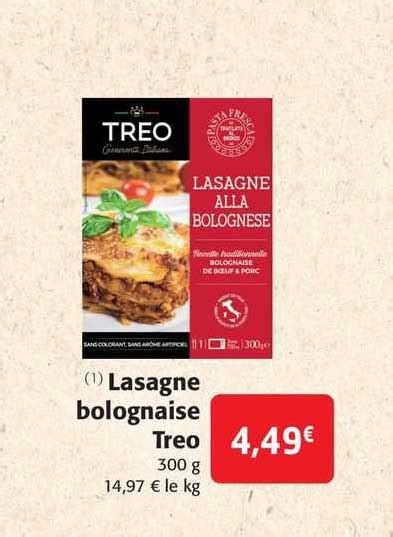 Promo Lasagne Bolognaise Treo Chez Colruyt Icatalogue Fr