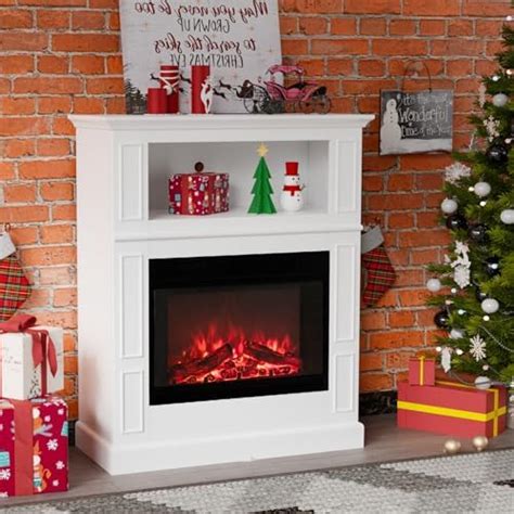 Amazon R W Flame Electric Fireplace Mantel Wooden Surround