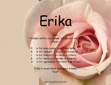 Erika Unique Name Creator