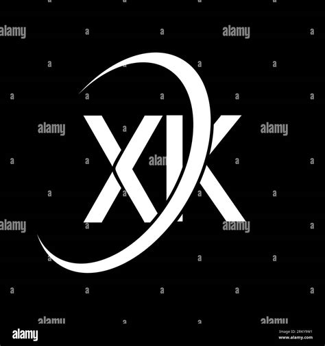 Xk Logo X K Design White Xk Letter Xk X K Letter Logo Design Initial Letter Xk Linked Circle