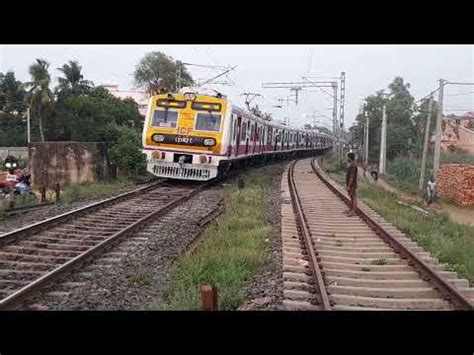 Newly Shiny Brand New Icf Phase Medha Emu Local Train Crossing At