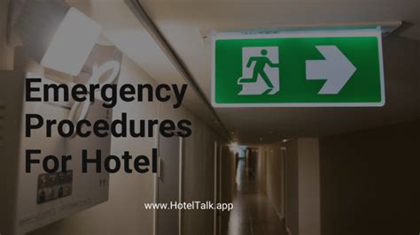 Emergency Procedures For Hotel HotelTalk For Hoteliers Guests