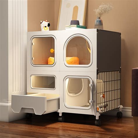 Amazon.com : Cat Cage Indoor with Cat Litter Box - Kitten Playpen Kennels - Stronger, Stress ...