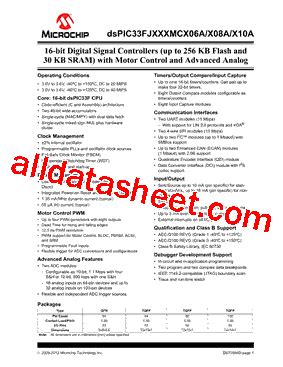 Pic Fj Mc A Datasheet Pdf Microchip Technology