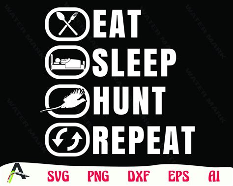 Pheasant Hunting Svg Eat Sleep Hunt Repeat Funny Pheasant Etsy