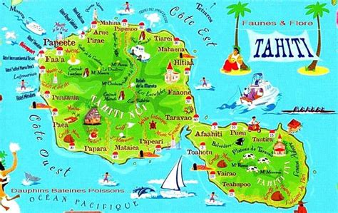 Tahiti Carte touristique Carte tahiti Carte touristique Polynésie