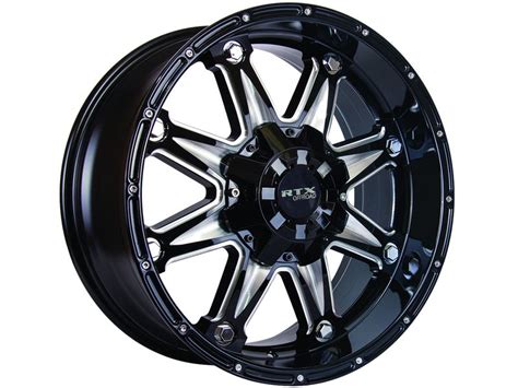 Rtx Off Road Milled Gloss Black Spine Wheels Realtruck