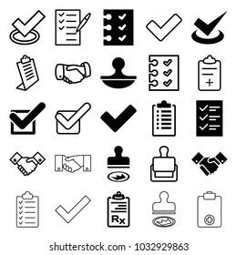 Agreement Icons Set Editable Filled Stock Vector Royalty Free