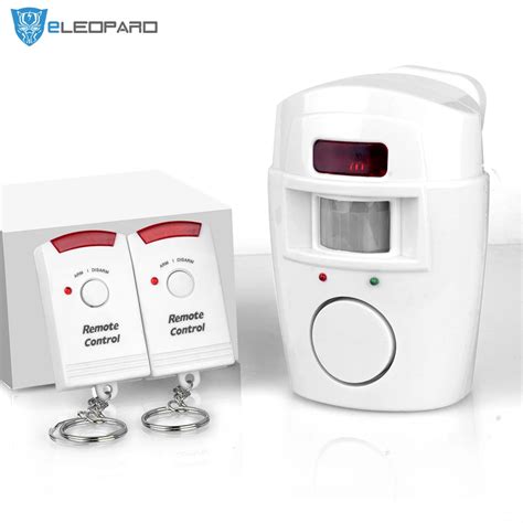 Eleopard 2 원격 무선 홈 보안 Pir 경보 적외선 센서 경보 시스템 도난 방지 동작 탐지기 알람 105db 사이렌 알람