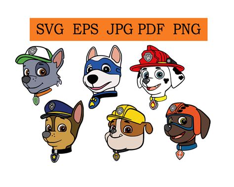 Marshall Paw Patrol Head Svg Retib