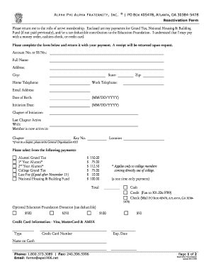 Fillable Online Reactivation Form General Fax Email Print Pdffiller